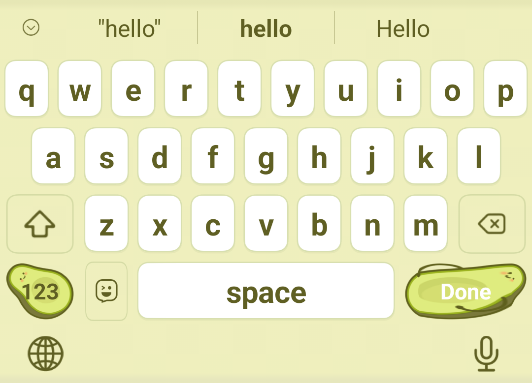 Avocado keyboard theme preview